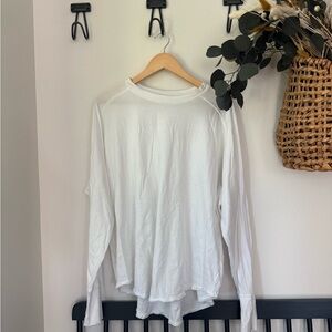 Zella Classic White Long Sleeve Top
